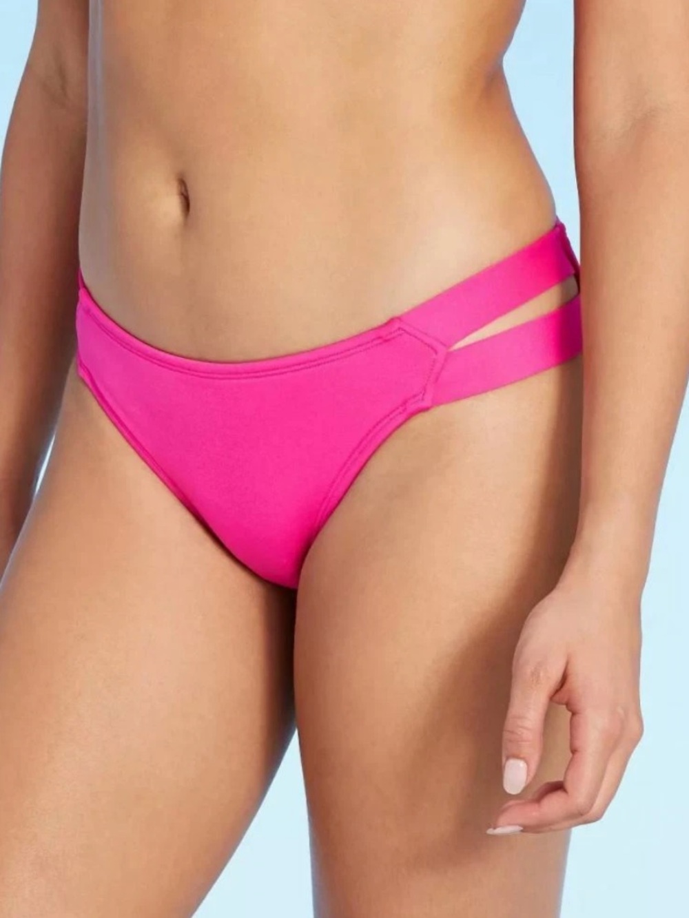 Kona Sol Hot Pink Double-Strap Bikini Bottom